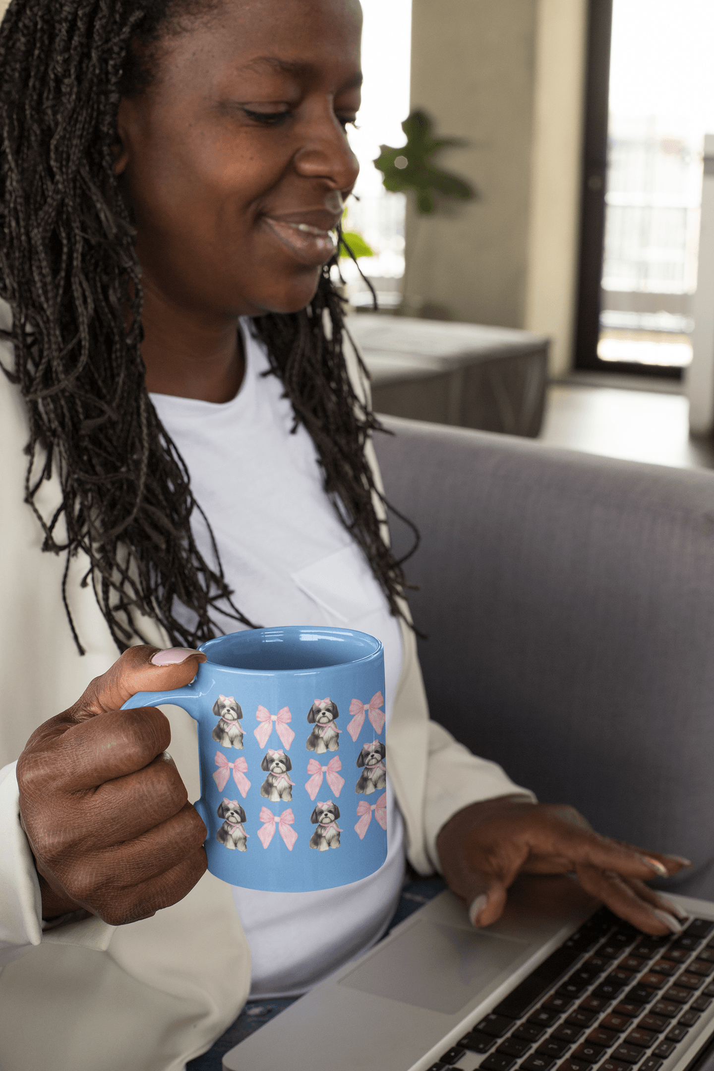 Shih Tzu with Pink Bows Mug – Perfect Gift for Shih Tzu Owners & Lovers