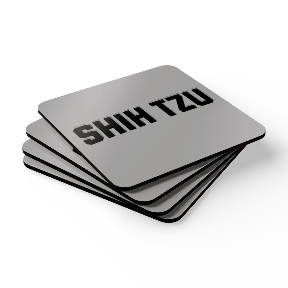 Shih Tzu Text Coaster Set – Unique Gift for Shih Tzu Dog Lovers