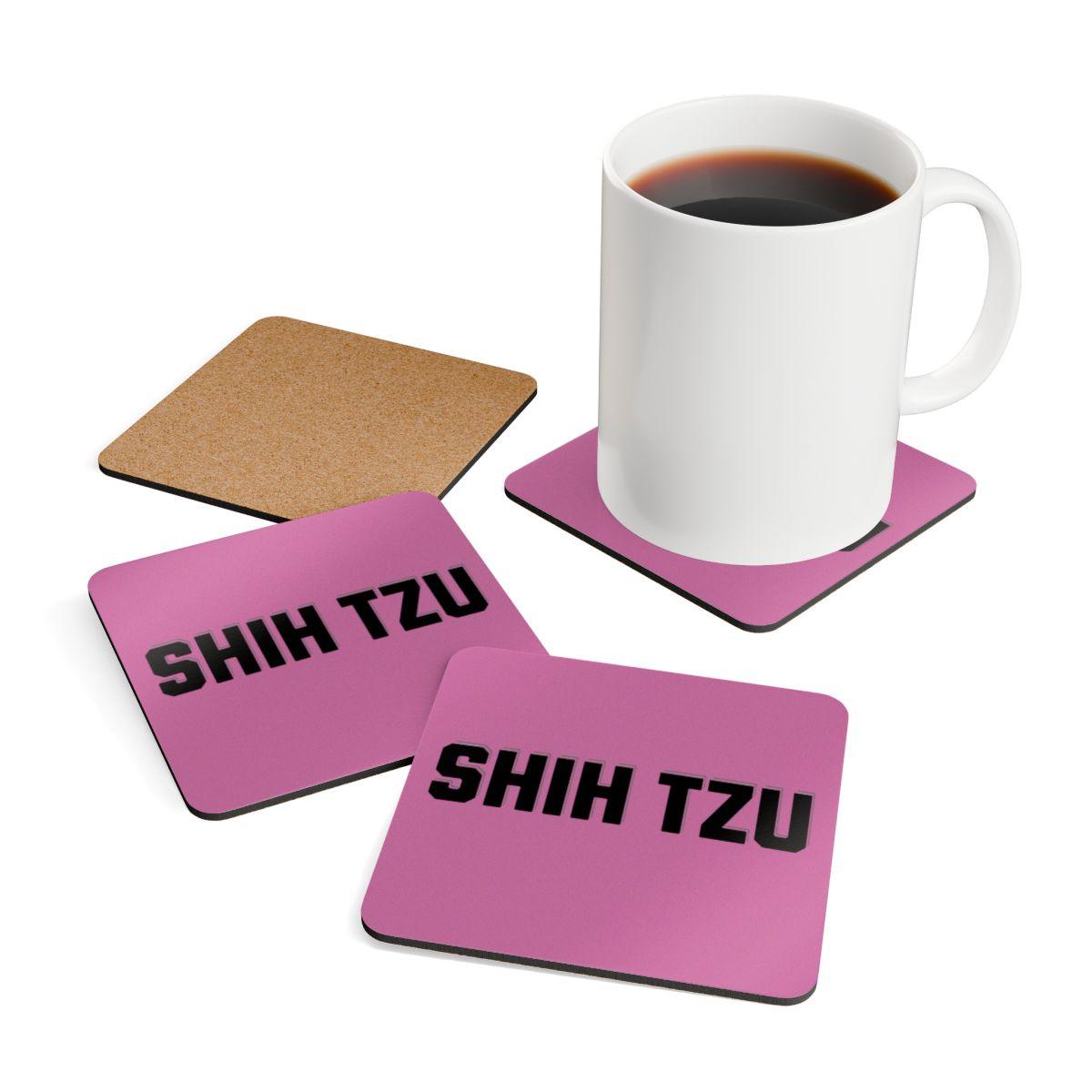 Shih Tzu Text Coaster Set – Unique Gift for Shih Tzu Dog Lovers