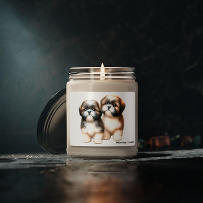 Two Babies Shih Tzu Scented Soy Candle, 9oz - Shih Tzu Gifts