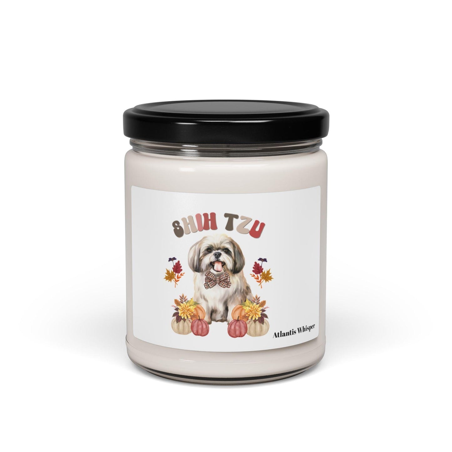 Shih Tzu In Fall Scented Soy Candle - Shih Tzu Gifts