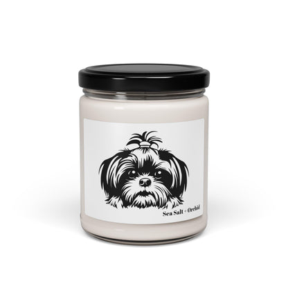 Shih-Tzu-Black-and-White-Scented Soy Candle, 9oz - Shih Tzu Gifts