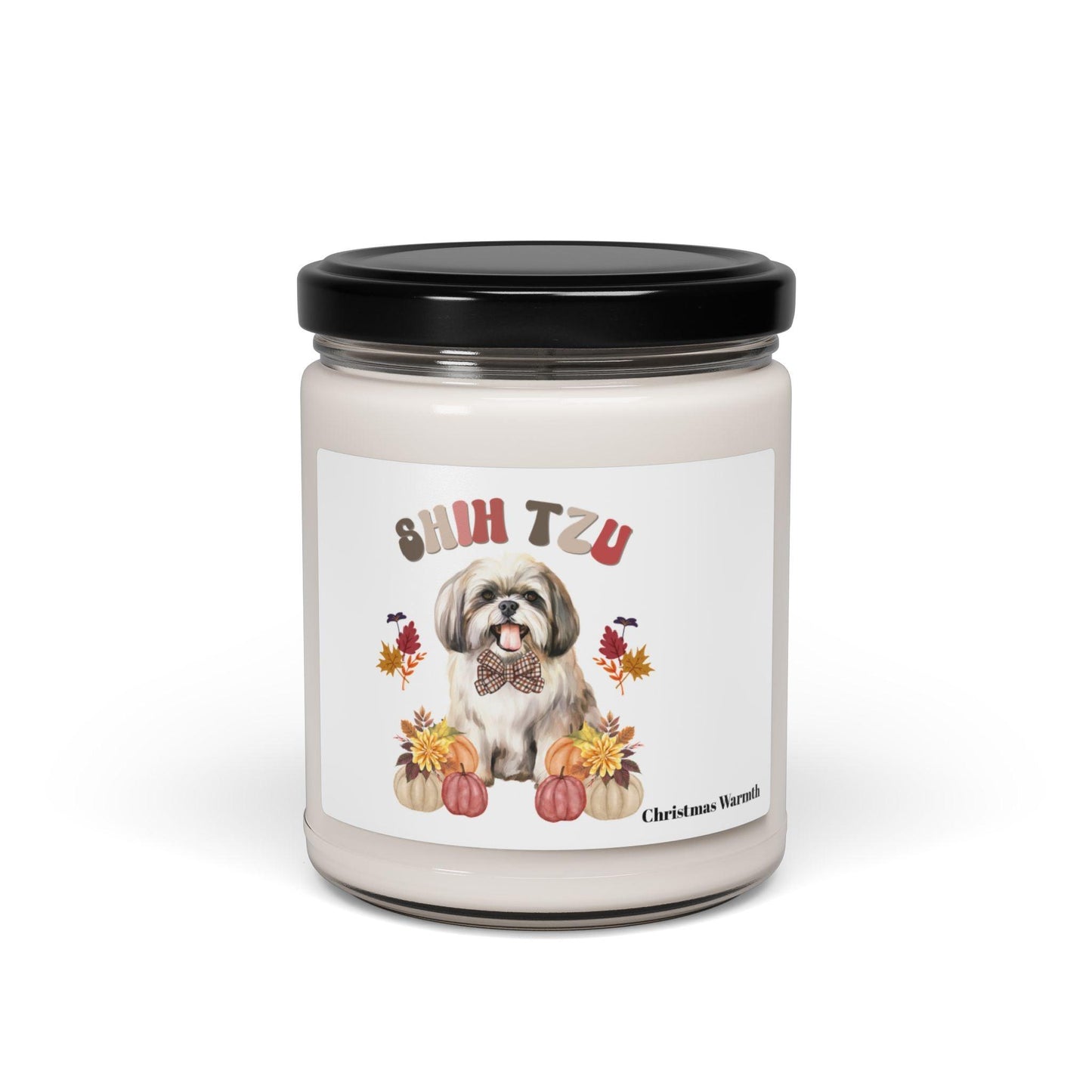 Shih Tzu In Fall Scented Soy Candle - Shih Tzu Gifts