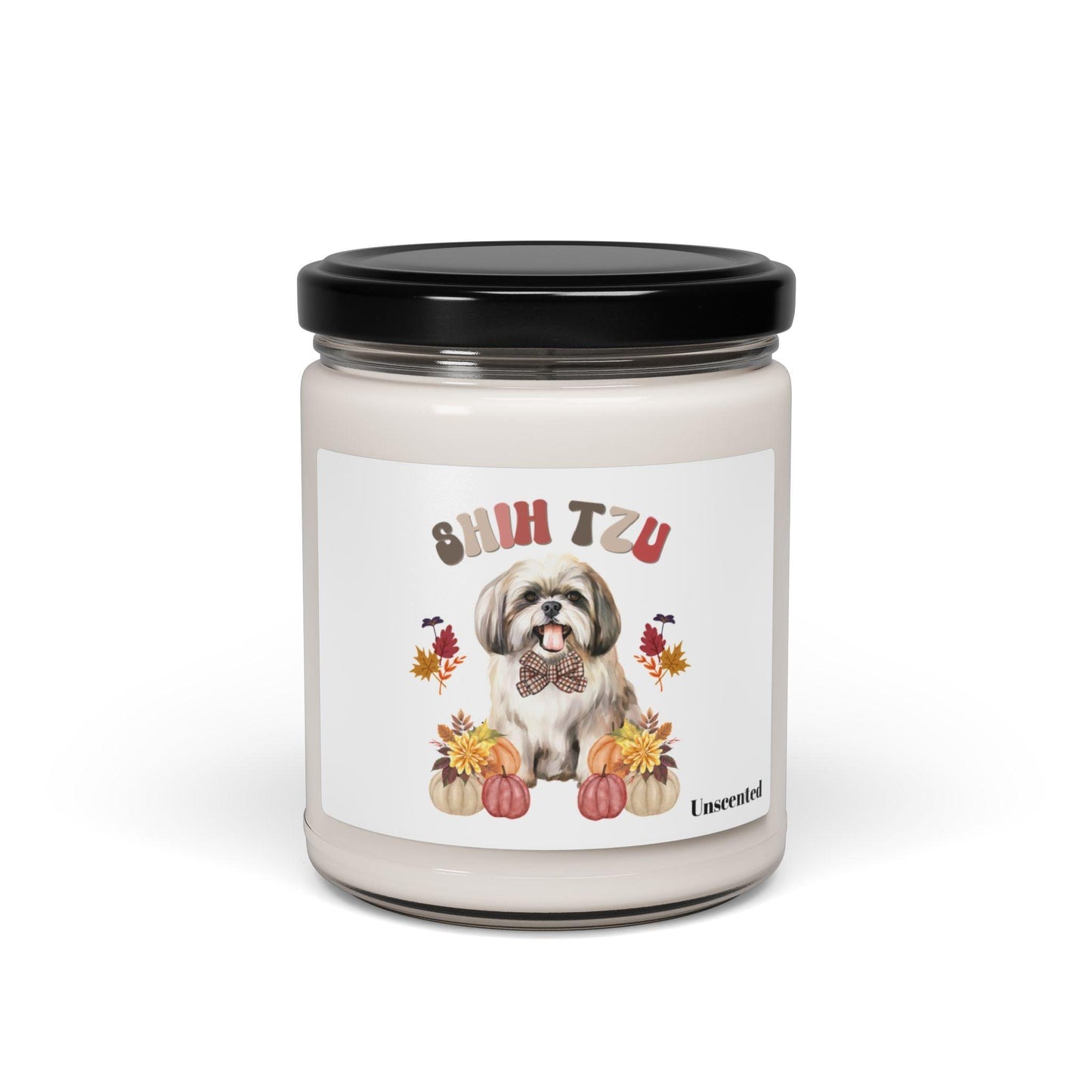 Shih Tzu In Fall Scented Soy Candle - Shih Tzu Gifts