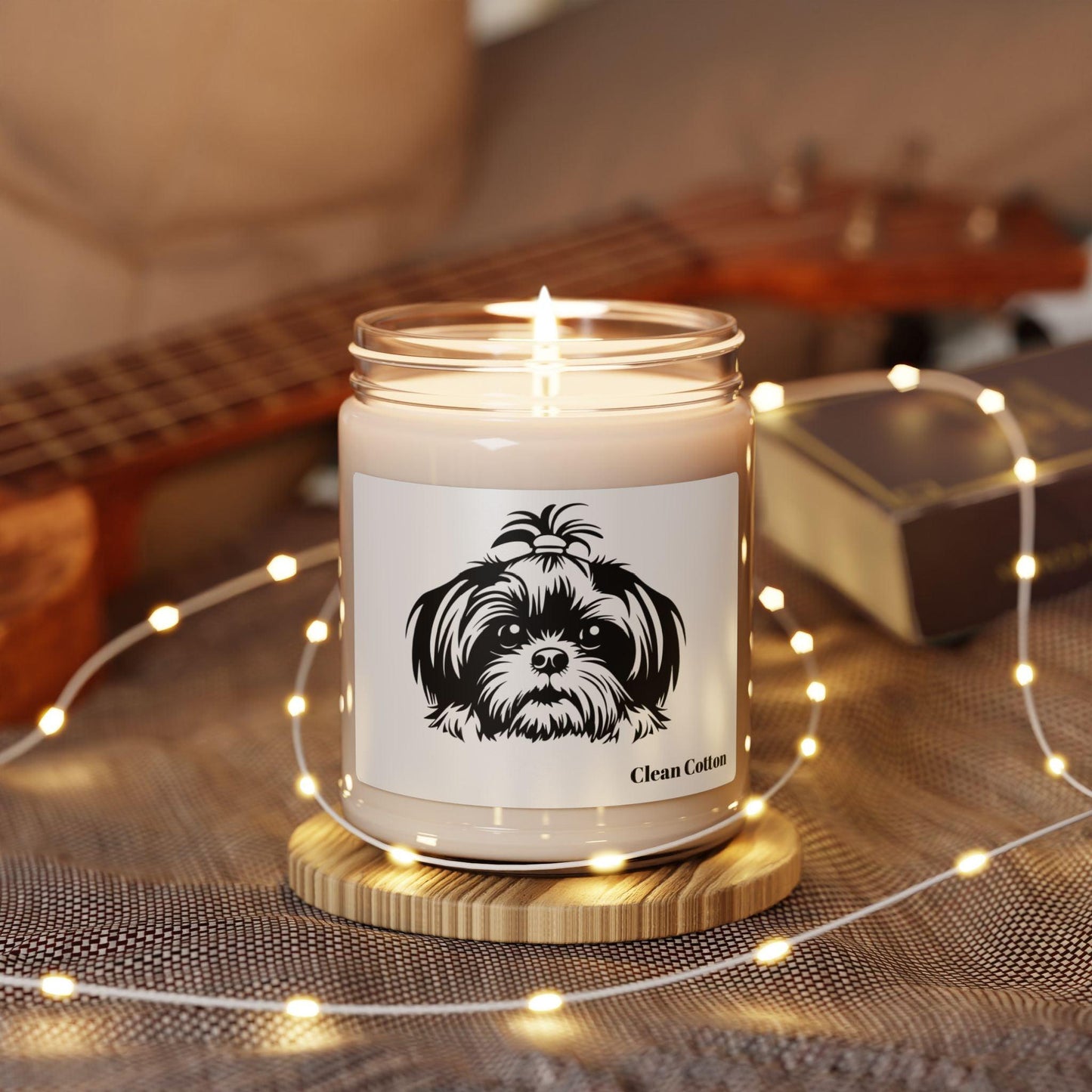 Shih-Tzu-Black-and-White-Scented Soy Candle, 9oz - Shih Tzu Gifts