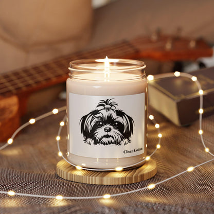 Shih-Tzu-Black-and-White-Scented Soy Candle, 9oz - Shih Tzu Gifts