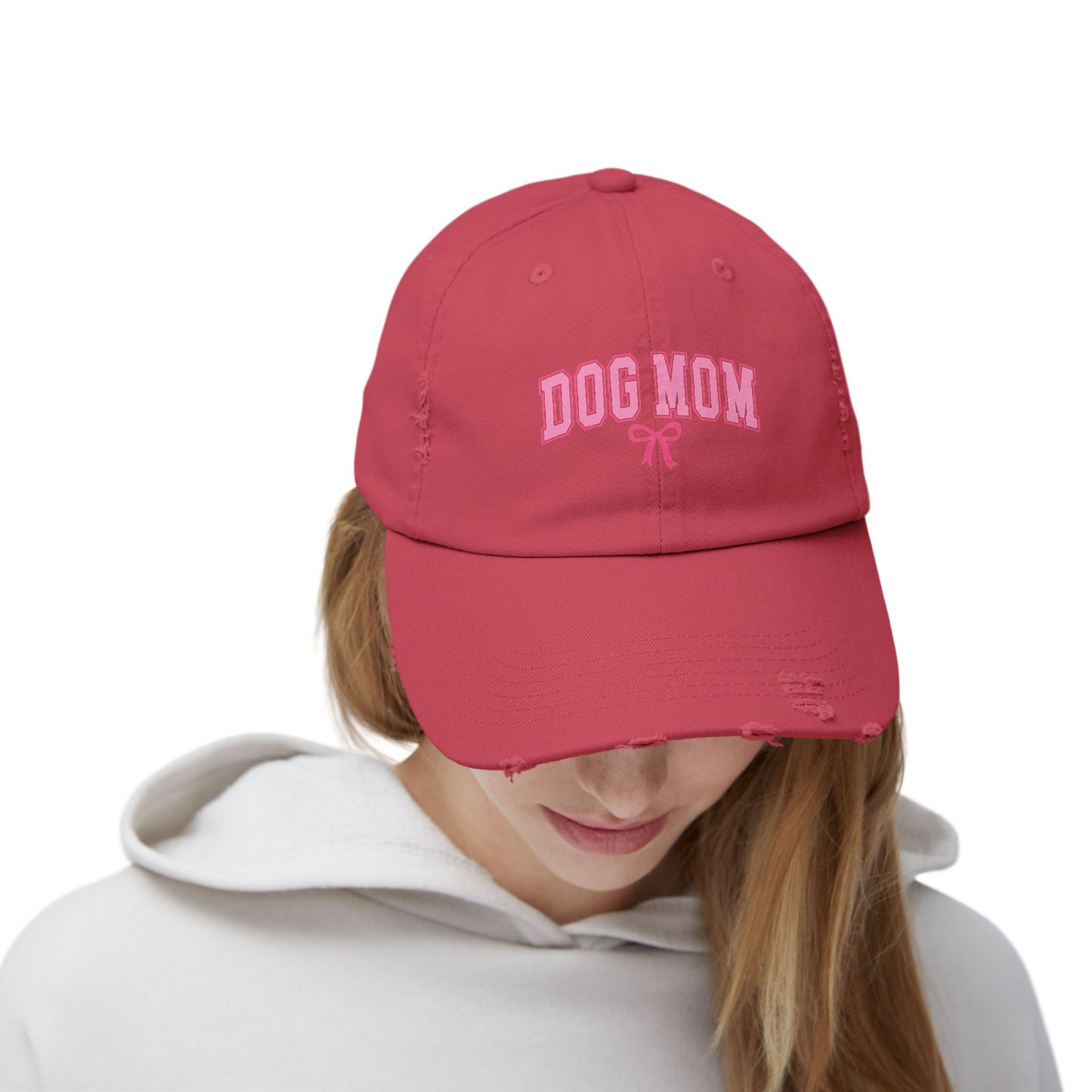 Shih Tzu Dog Mom Distressed Hat – Adjustable Cotton Twill Cap