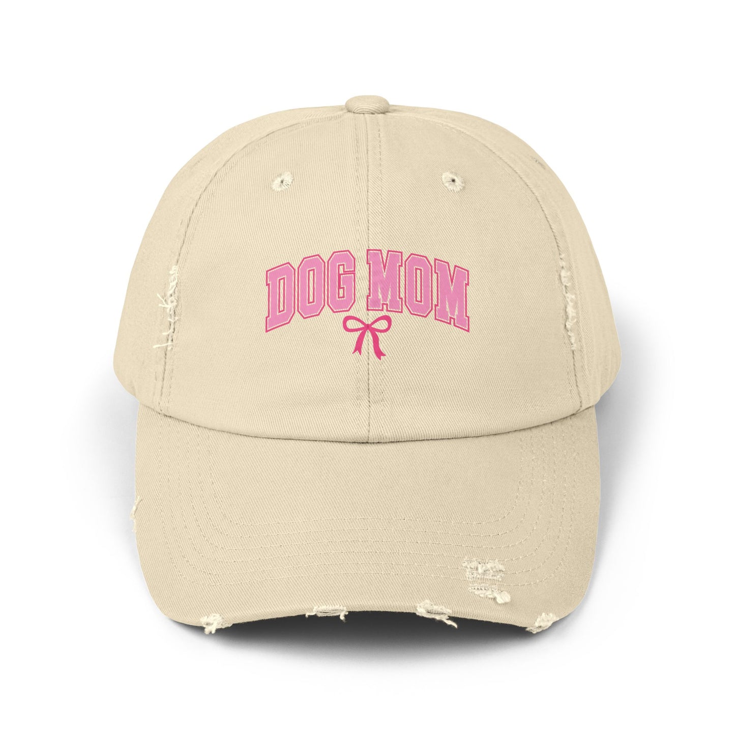 Shih Tzu Dog Mom Distressed Hat – Adjustable Cotton Twill Cap