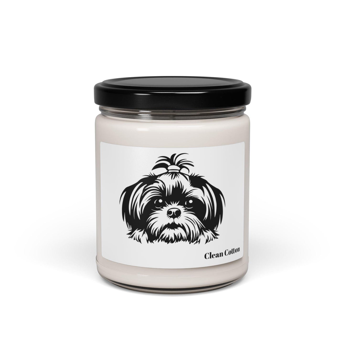 Shih-Tzu-Black-and-White-Scented Soy Candle, 9oz - Shih Tzu Gifts