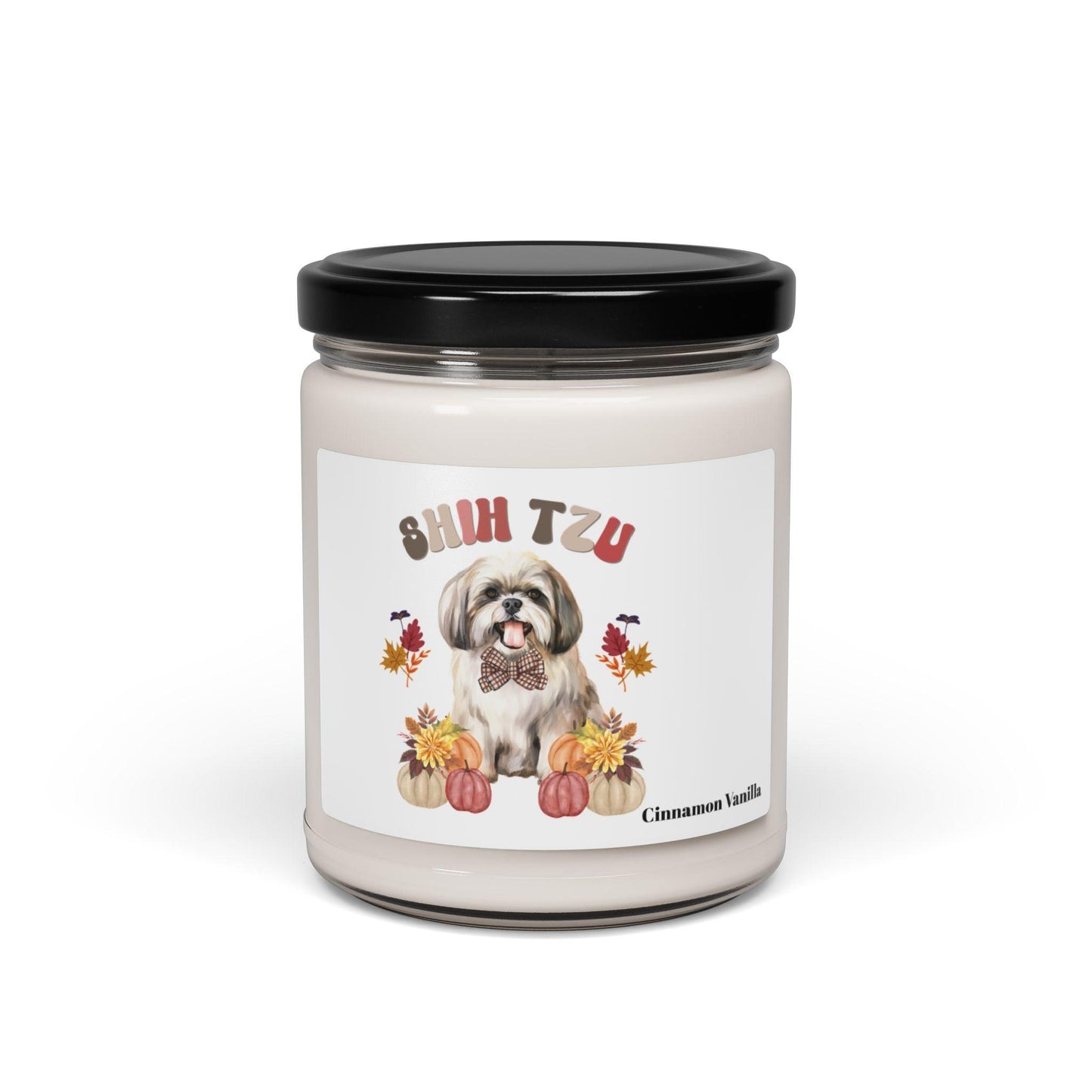 Shih Tzu In Fall Scented Soy Candle - Shih Tzu Gifts