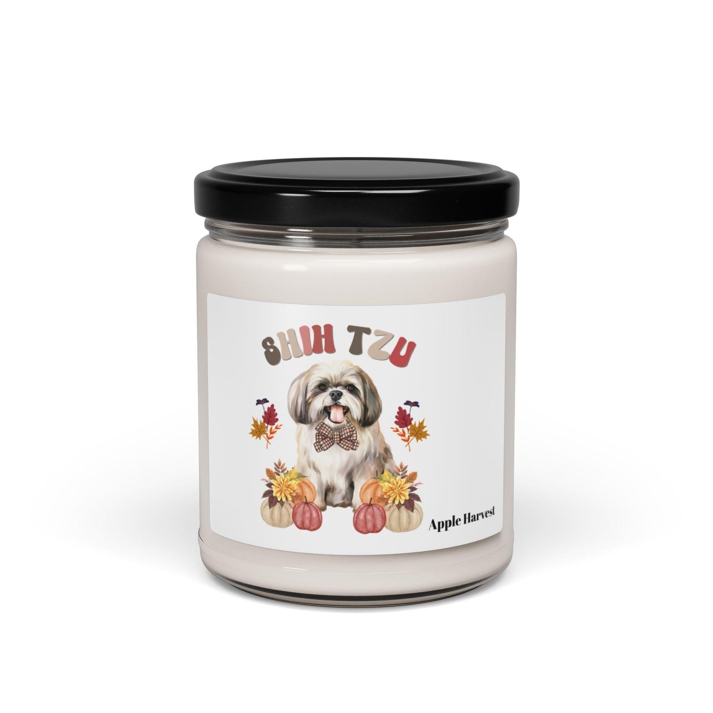 Shih Tzu In Fall Scented Soy Candle - Shih Tzu Gifts