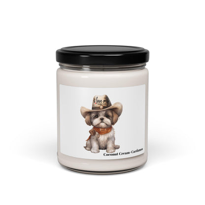 Cowboy Shih Tzu Scented Soy Candle, 9oz - Shih Tzu Gifts