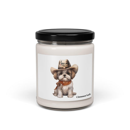 Cowboy Shih Tzu Scented Soy Candle, 9oz - Shih Tzu Gifts