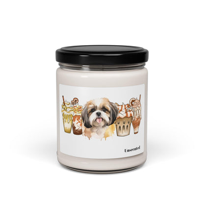 Shih Tzu With Ice Coffee Scented Soy Candle - Shih Tzu Gifts