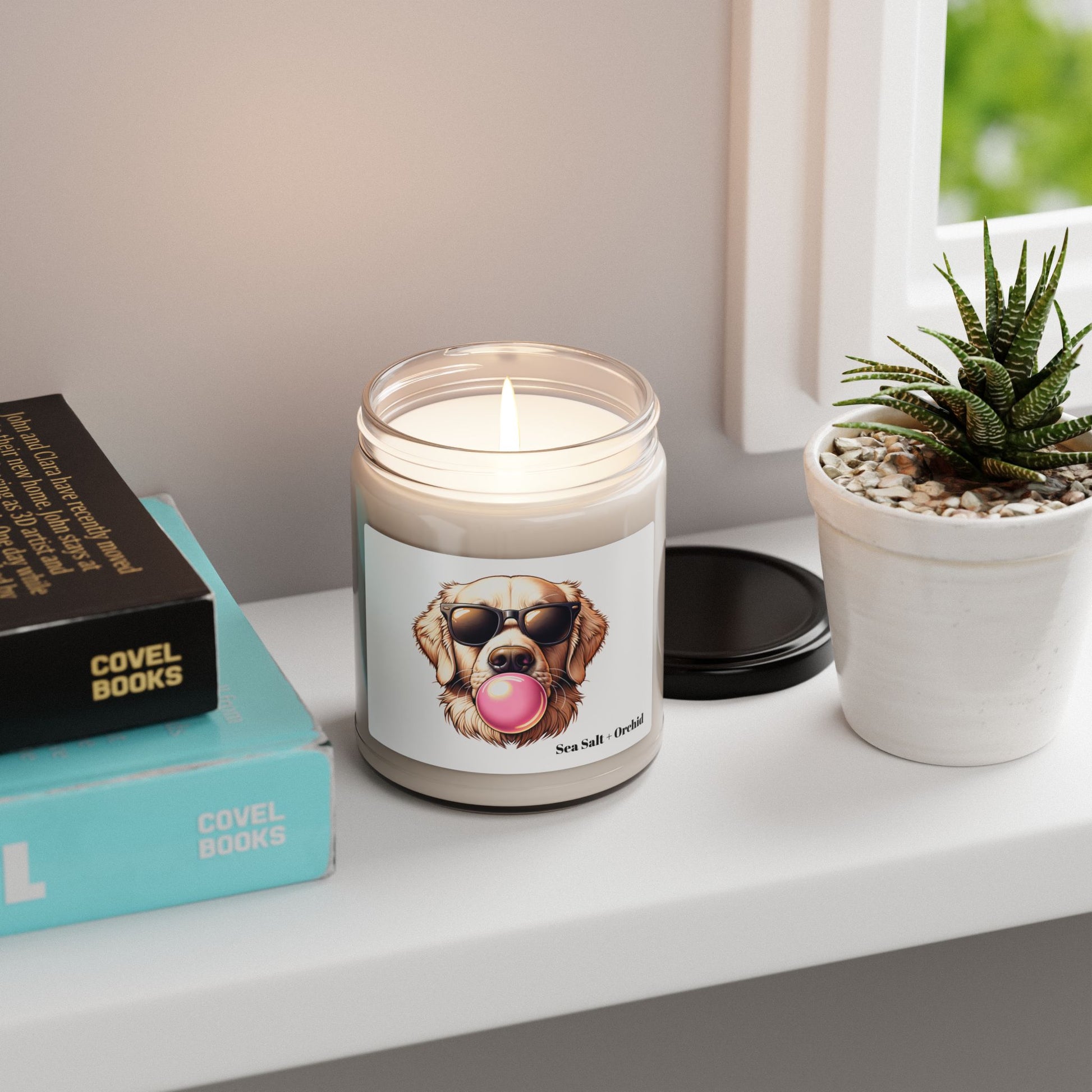 Golden-with-Gum-Scented Soy Candle, 9oz