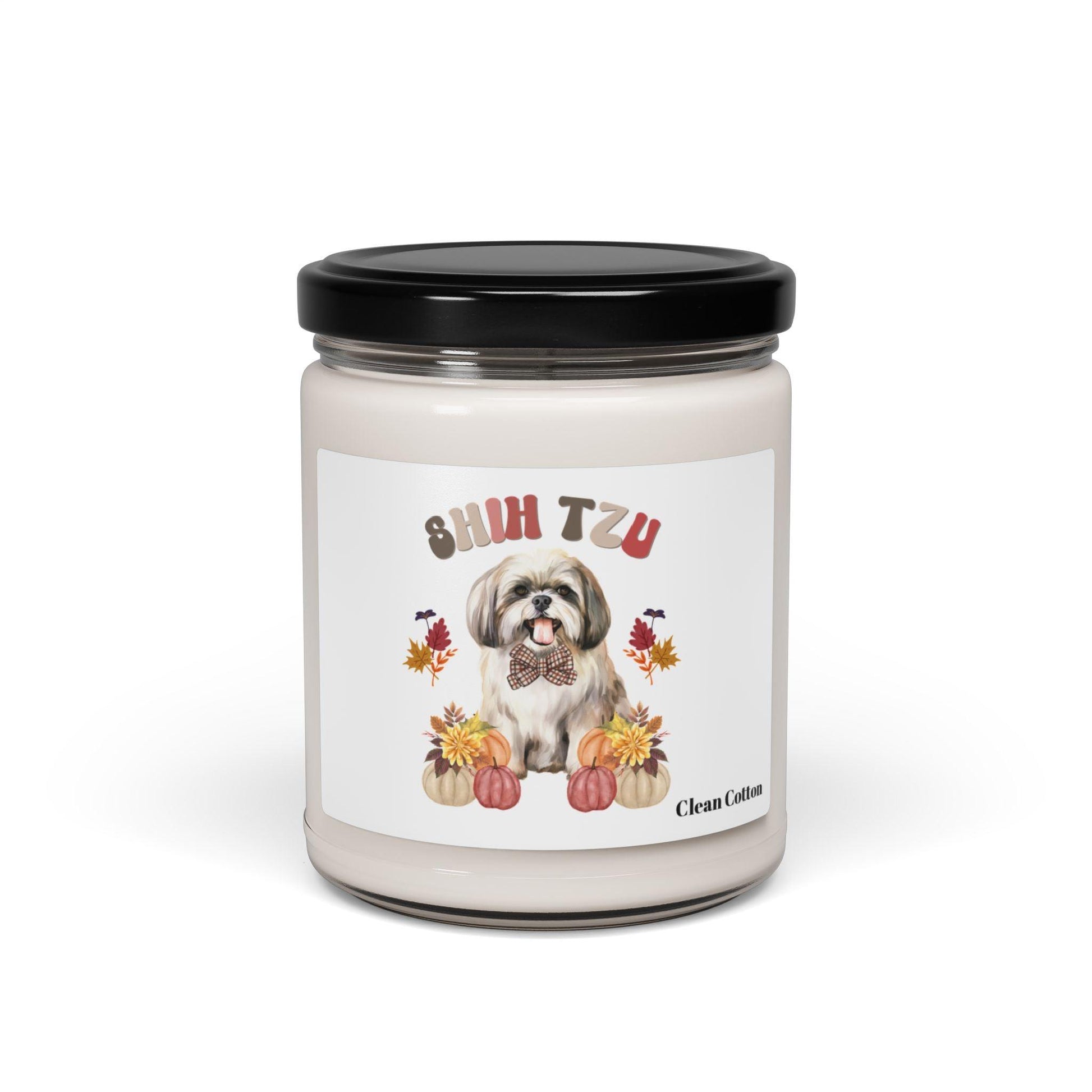 Shih Tzu In Fall Scented Soy Candle - Shih Tzu Gifts