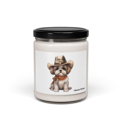 Cowboy Shih Tzu Scented Soy Candle, 9oz - Shih Tzu Gifts