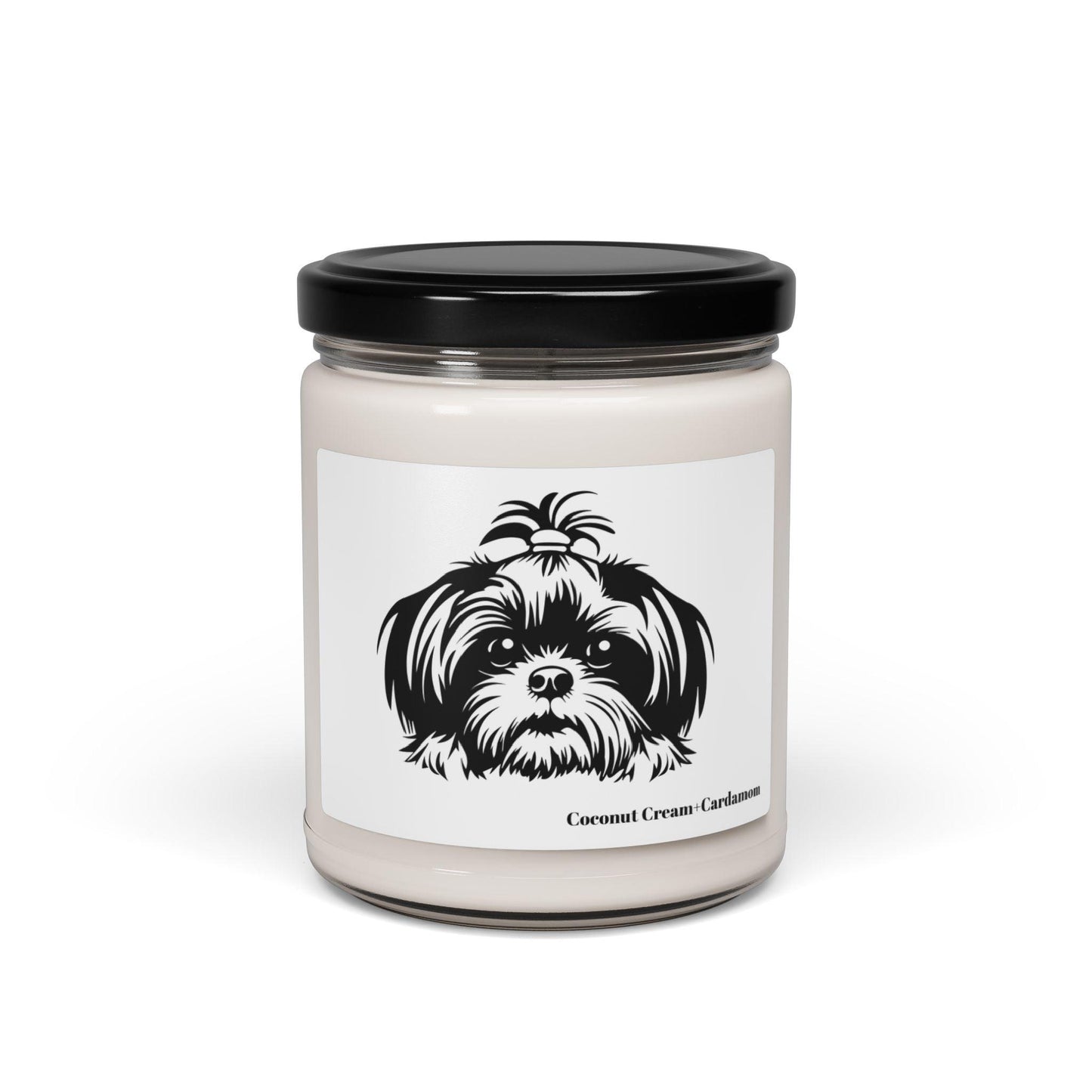 Shih-Tzu-Black-and-White-Scented Soy Candle, 9oz - Shih Tzu Gifts