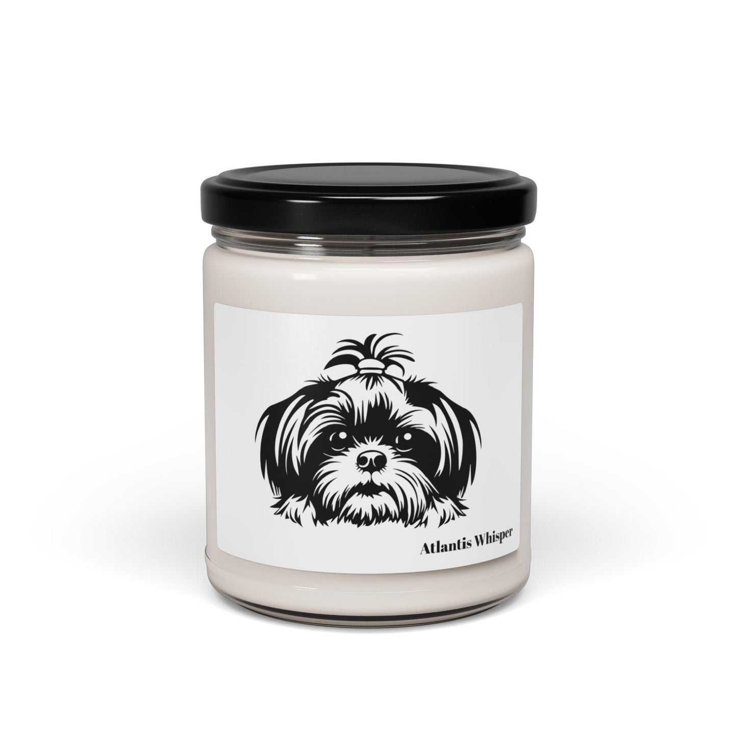 Shih-Tzu-Black-and-White-Scented Soy Candle, 9oz - Shih Tzu Gifts