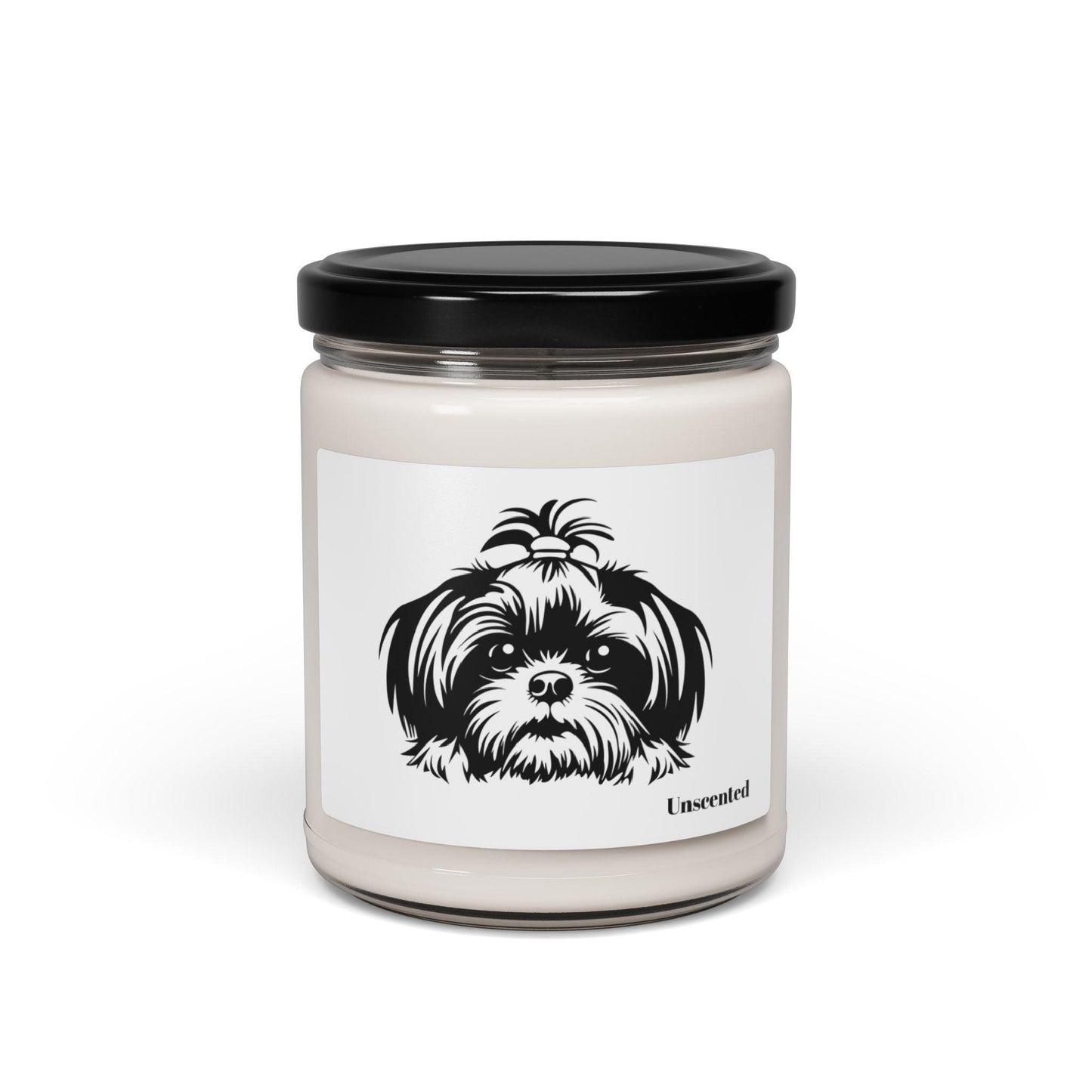 Shih-Tzu-Black-and-White-Scented Soy Candle, 9oz - Shih Tzu Gifts