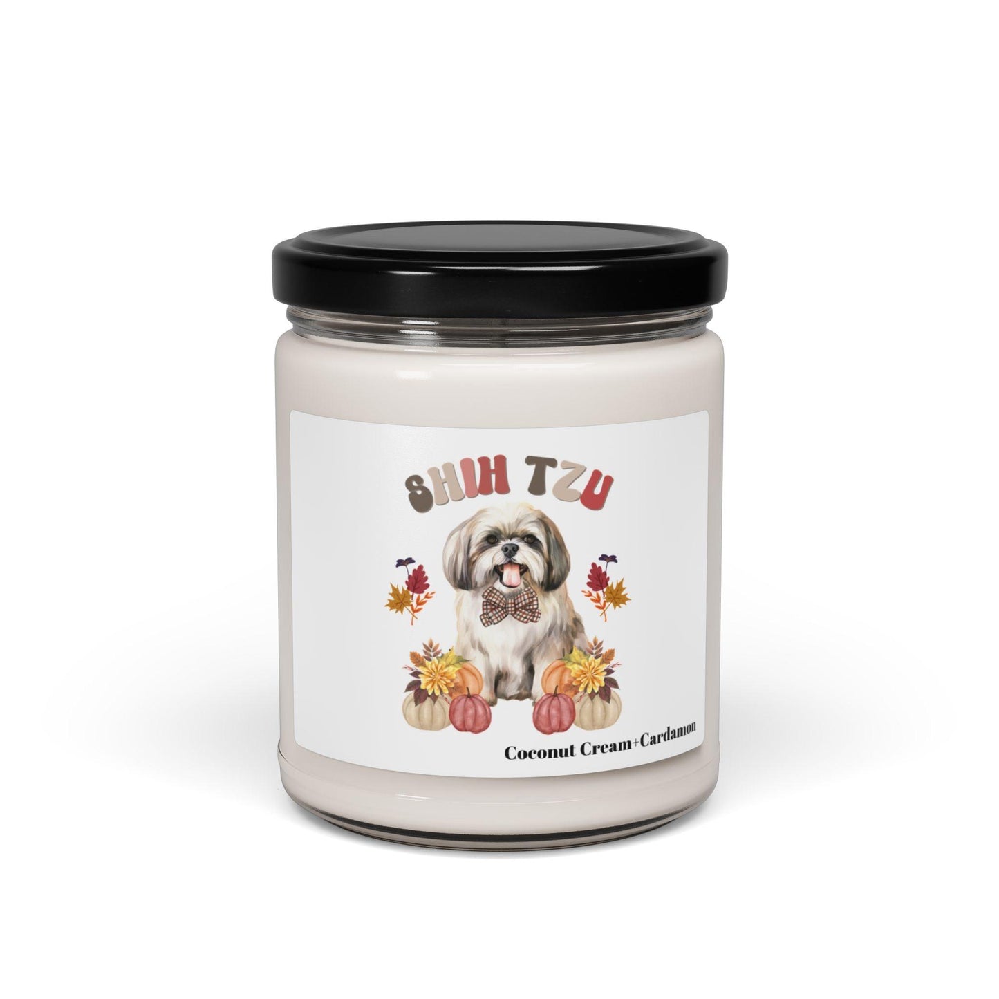 Shih Tzu In Fall Scented Soy Candle - Shih Tzu Gifts