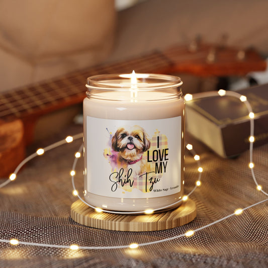 I Love My Shih Tzu Scented Soy Candle 9oz