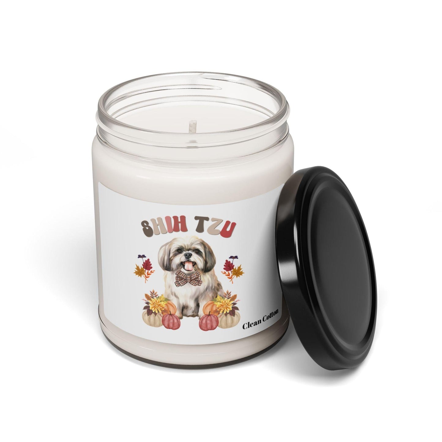 Shih Tzu In Fall Scented Soy Candle - Shih Tzu Gifts