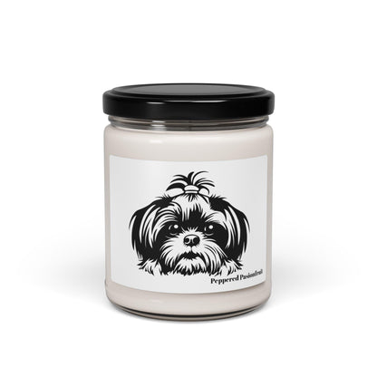 Shih-Tzu-Black-and-White-Scented Soy Candle, 9oz - Shih Tzu Gifts