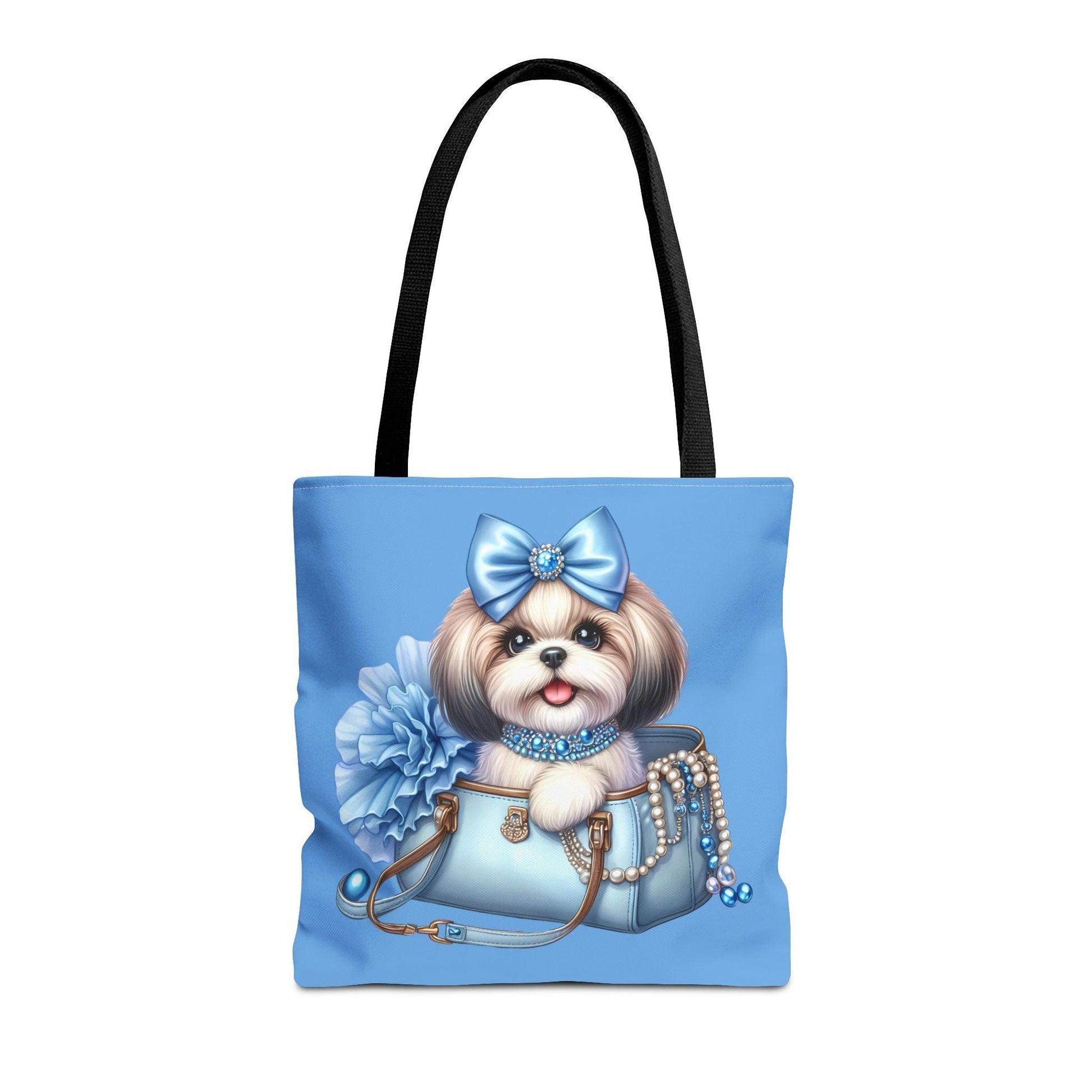 Blue Bow Shih Tzu Tote Bag - Shih Tzu Gifts