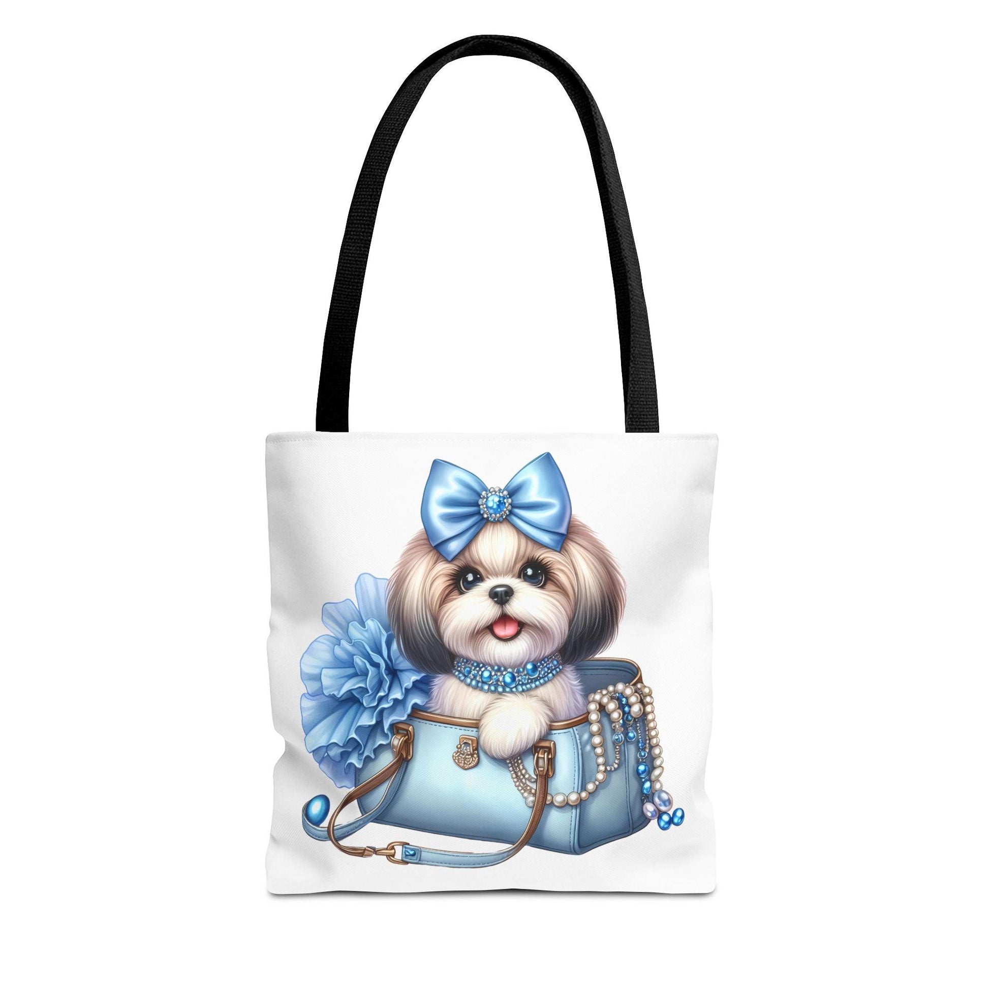 Blue Bow Shih Tzu Tote Bag - Shih Tzu Gifts