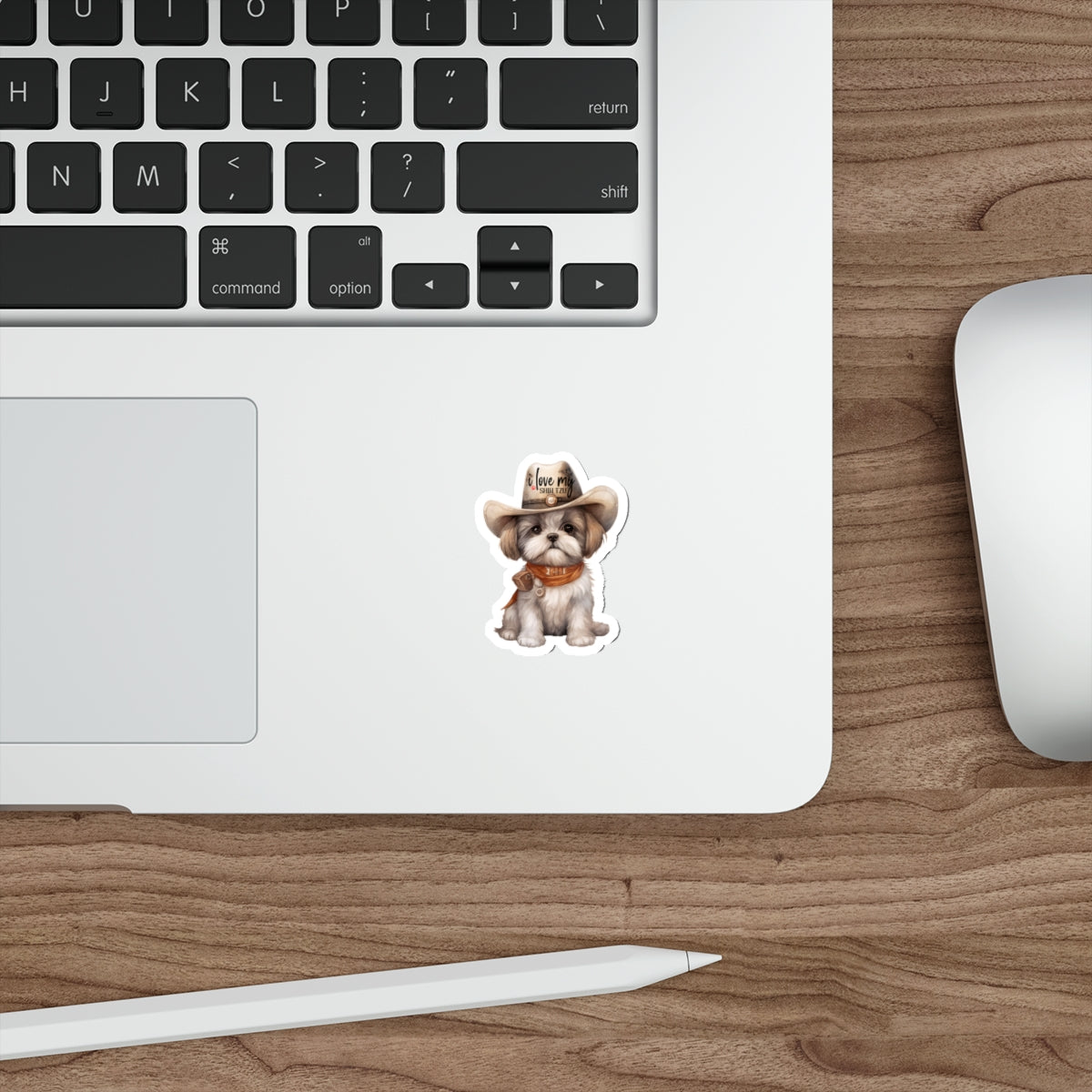 Cowboy Shih Tzu Die-Cut Stickers