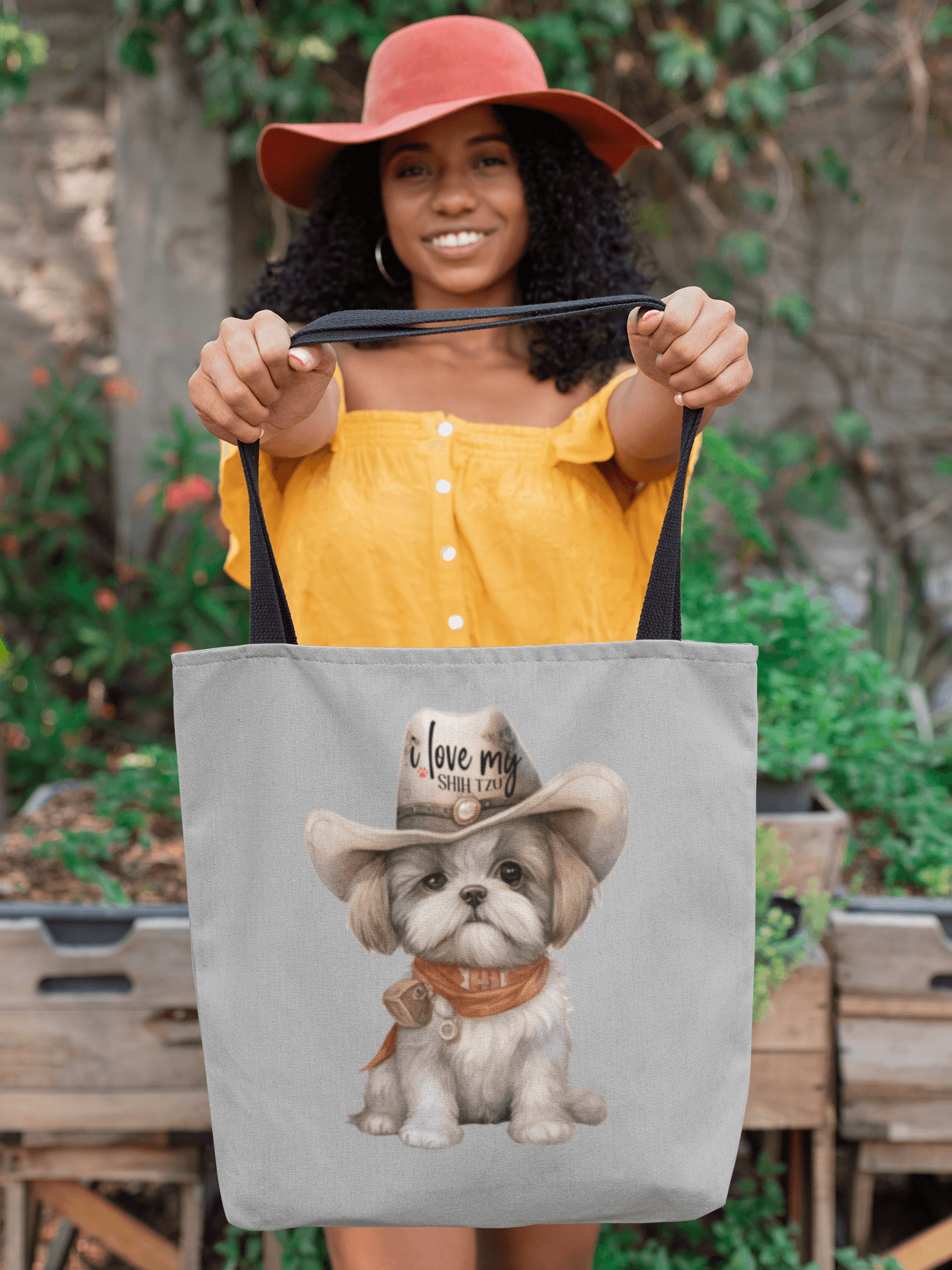 Cowboy Shih Tzu Tote Bag - Shih Tzu Gifts