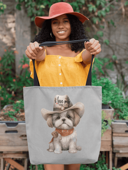 Cowboy Shih Tzu Tote Bag - Shih Tzu Gifts