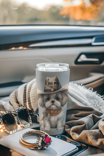 Cowboy Shih Tzu Tumbler - Shih Tzu Gifts