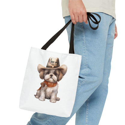 Cowboy Shih Tzu Tote Bag - Shih Tzu Gifts