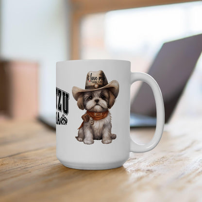 Cowboy Shih Tzu Ceramic Mug - Shih Tzu Gifts