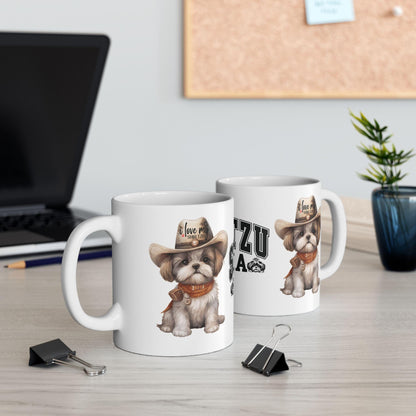 Cowboy Shih Tzu Ceramic Mug - Shih Tzu Gifts