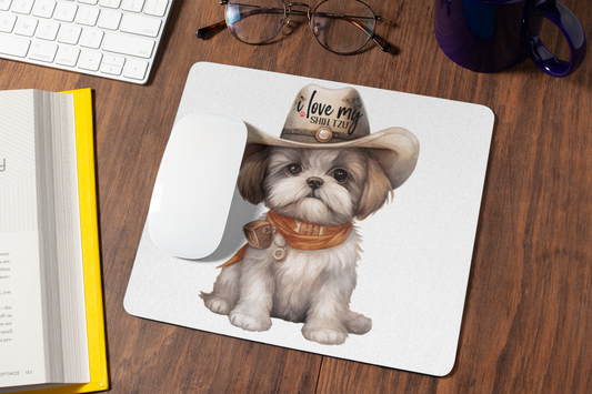 Cowboy Shih Tzu Mouse Pad - Shih Tzu Gifts