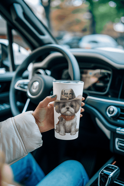 Cowboy Shih Tzu Tumbler - Shih Tzu Gifts