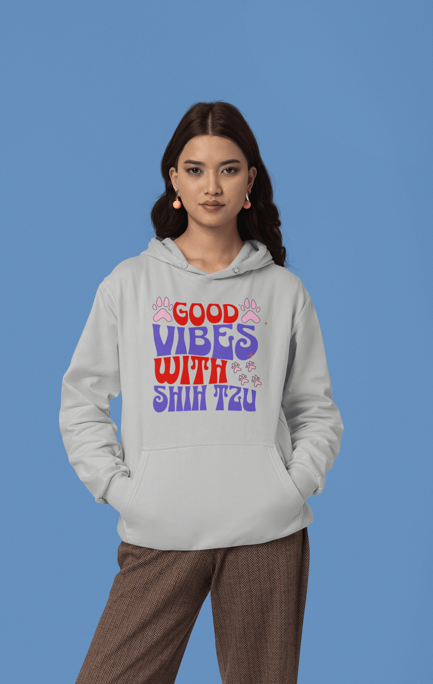 Good Vibes With Shih Tzu Hoodie – Cozy Gift for Dog Lovers & Owners