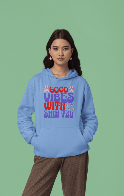 Good Vibes With Shih Tzu Hoodie – Cozy Gift for Dog Lovers & Owners