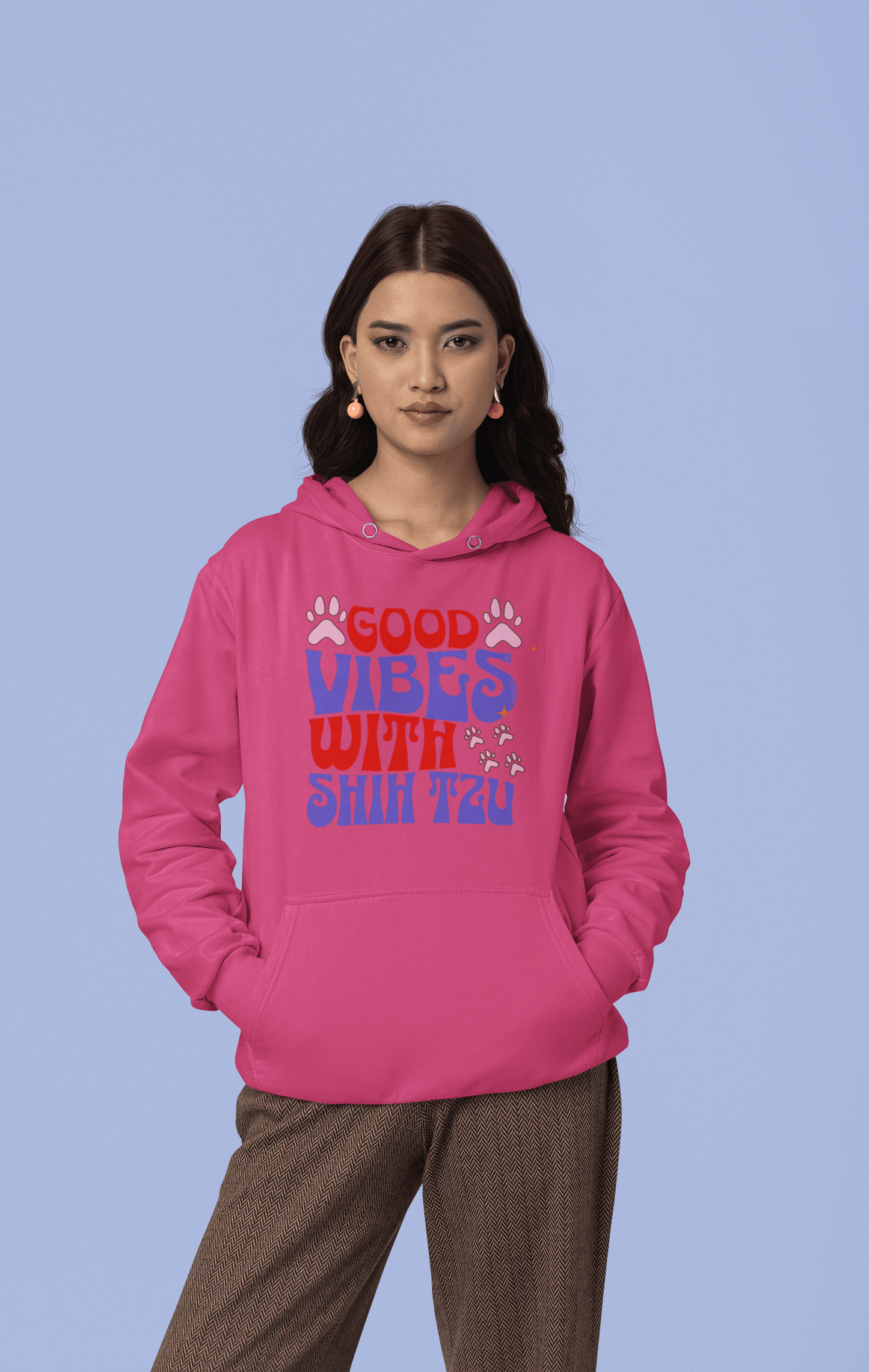 Good Vibes With Shih Tzu Hoodie – Cozy Gift for Dog Lovers & Owners