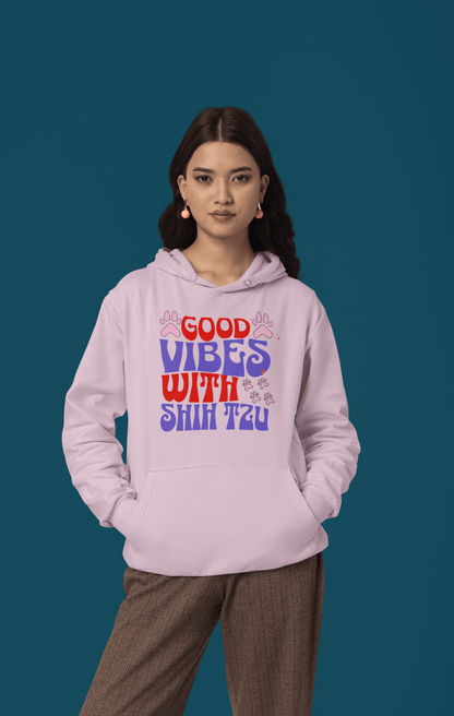 Good Vibes With Shih Tzu Hoodie – Cozy Gift for Dog Lovers & Owners