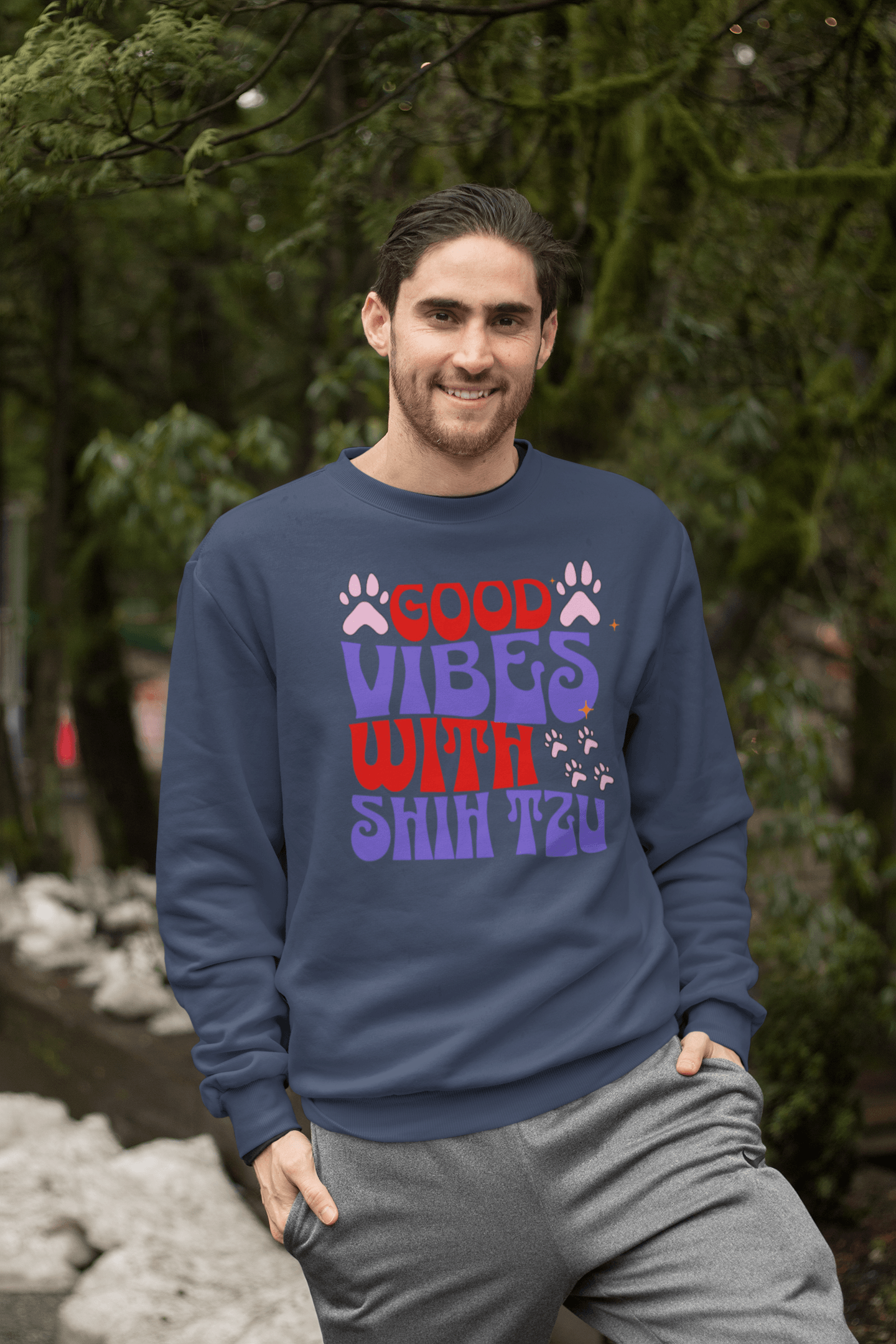 Good Vibes With Shih Tzu Hoodie – Cozy Gift for Dog Lovers & Owners