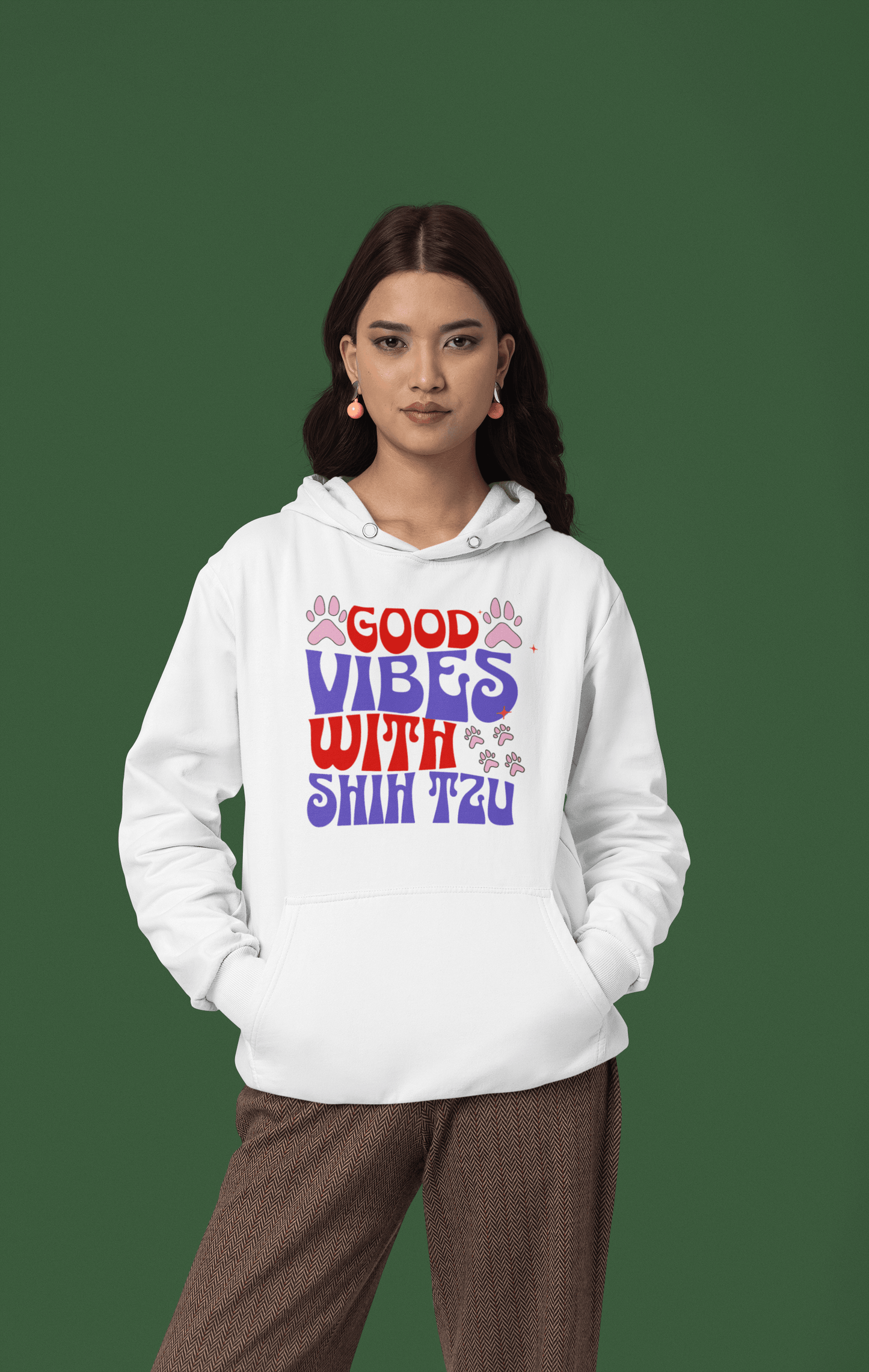 Good Vibes With Shih Tzu Hoodie – Cozy Gift for Dog Lovers & Owners