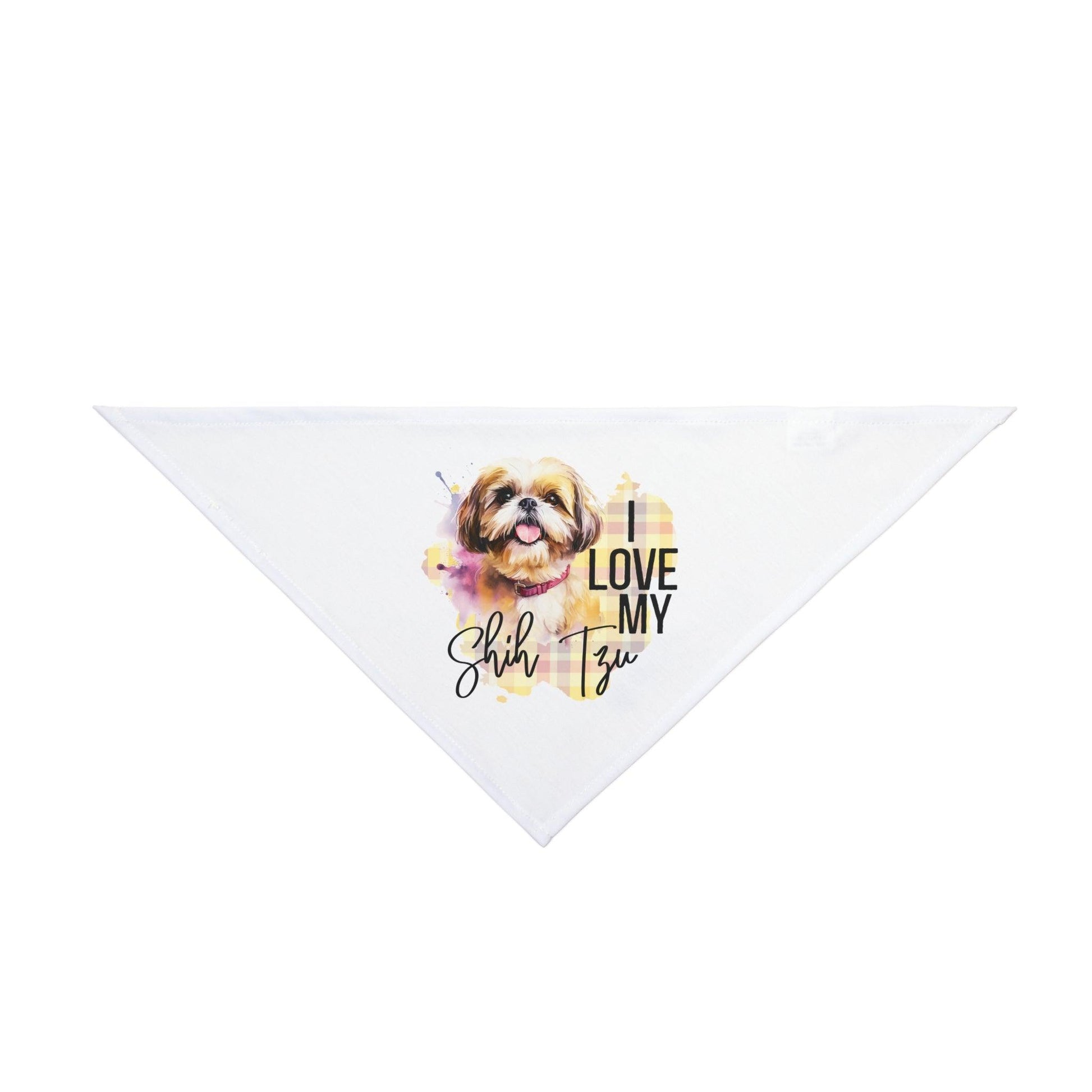 I Love My Shih Tzu Pet Bandana - Shih Tzu Gifts