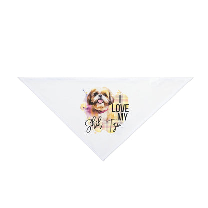 I Love My Shih Tzu Pet Bandana - Shih Tzu Gifts