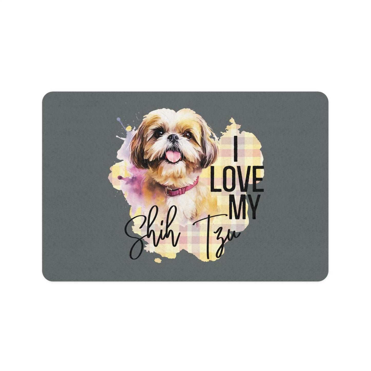 I Love My Shih Tzu Pet Food Mat - Shih Tzu Gifts