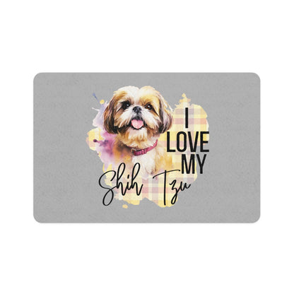 I Love My Shih Tzu Pet Food Mat - Shih Tzu Gifts