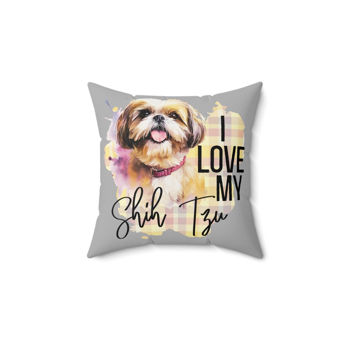 I Love My Shih Tzu Square Pillow - Shih Tzu Gifts